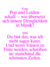 Magazin-Grafik: Frage und SMS von Anne West